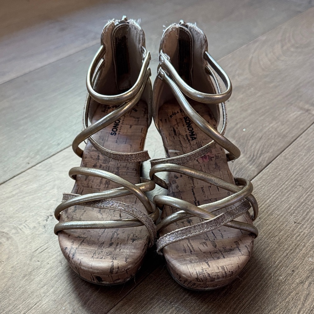 Sonoma Gold Strappy Kids Dress Shoes